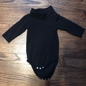 Black long-sleeve turtleneck onesie!
